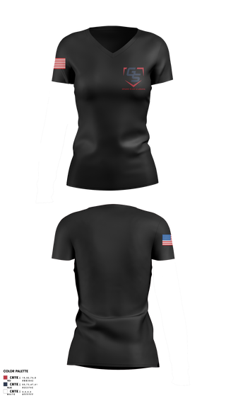 Womens Short Sleeve Vneck Shirt, Grand Slam Alabama, Baseball, Teamtime, Team time, sublimation, custom sports apparel, team uniforms, spirit wear, spiritwear, sports uniforms, custom shirts, team store, custom team store, fundraiser sports, apparel fundraiser