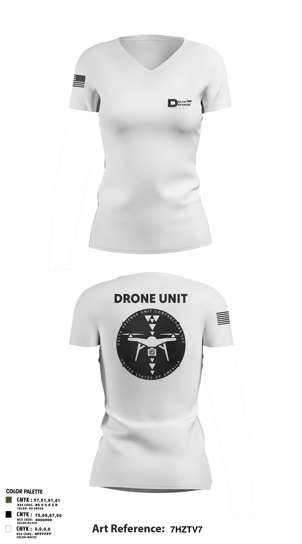Womens Short Sleeve Vneck Shirt, Delta Defense Unit, Police, Teamtime, Team time, sublimation, custom sports apparel, team uniforms, spirit wear, spiritwear, sports uniforms, custom shirts, team store, custom team store, fundraiser sports, apparel fundraiser