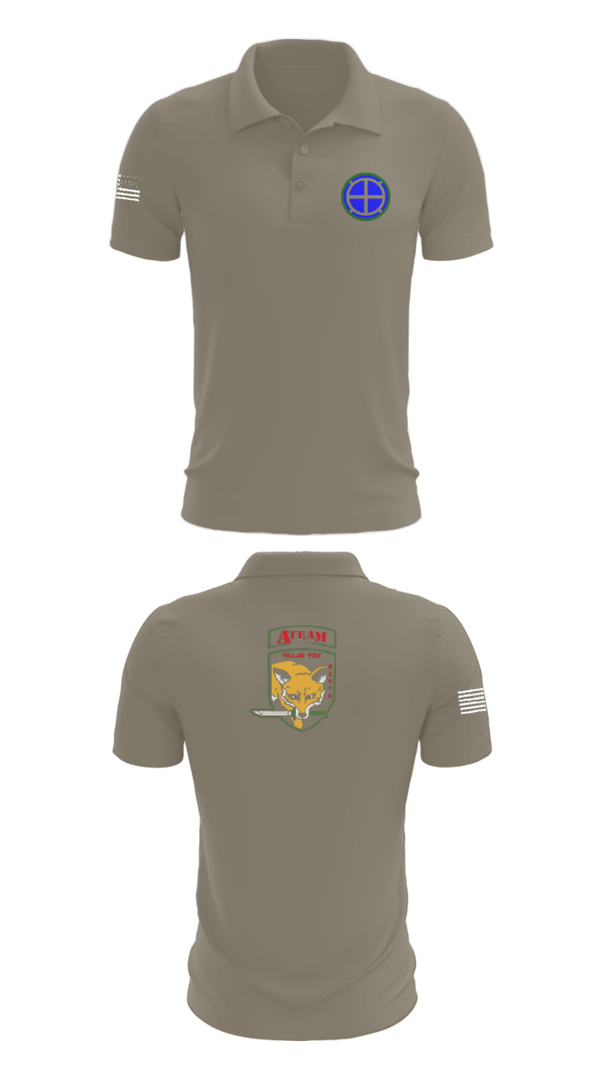 Short Sleeve Performance Polo, A co 935th ASB 3rd Platoon, National Guard, Teamtime, Team time, sublimation, custom sports apparel, team uniforms, spirit wear, spiritwear, sports uniforms, custom shirts, team store, custom team store, fundraiser sports, apparel fundraiser
