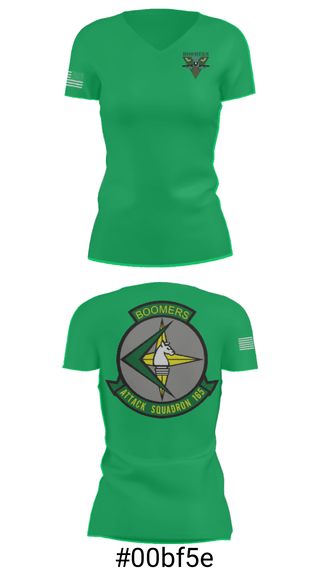 Women's Short Sleeve Vneck Shirt, VA-165 Boomers, , Teamtime, Team time, sublimation, custom sports apparel, team uniforms, spirit wear, spiritwear, sports uniforms, custom shirts, team store, custom team store, fundraiser sports, apparel fundraiser