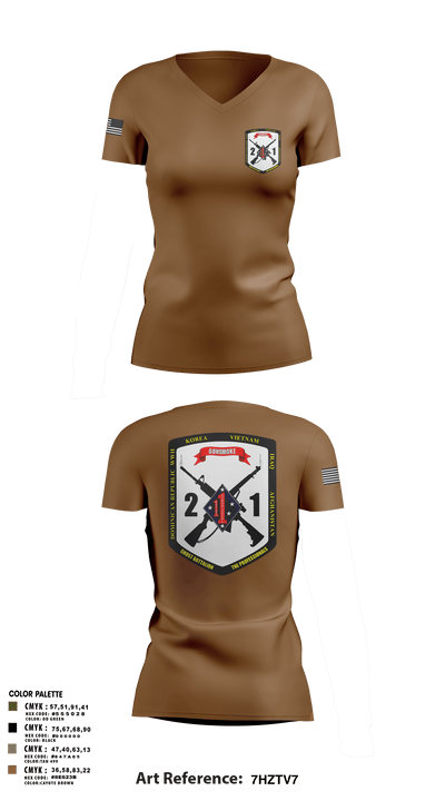 2nd Battalion, 1st Marine Regiment 96823879 Women's Short Sleeve V-neck Shirt - 101