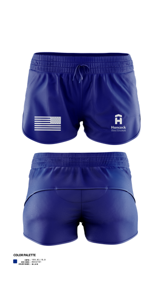Womens Shorts, Hancock Claims Consultants, Fire Department, Teamtime, Team time, sublimation, custom sports apparel, team uniforms, spirit wear, spiritwear, sports uniforms, custom shirts, team store, custom team store, fundraiser sports, apparel fundraiser