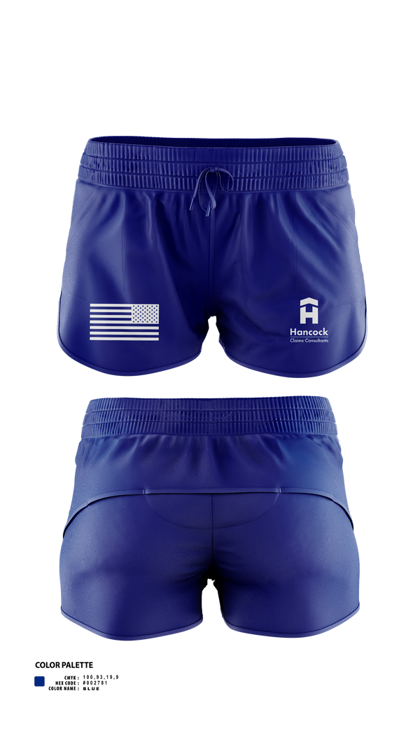 Womens Shorts, Hancock Claims Consultants, Fire Department, Teamtime, Team time, sublimation, custom sports apparel, team uniforms, spirit wear, spiritwear, sports uniforms, custom shirts, team store, custom team store, fundraiser sports, apparel fundraiser