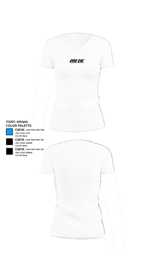 Womens Short Sleeve Vneck Shirt, MEDC, , Teamtime, Team time, sublimation, custom sports apparel, team uniforms, spirit wear, spiritwear, sports uniforms, custom shirts, team store, custom team store, fundraiser sports, apparel fundraiser