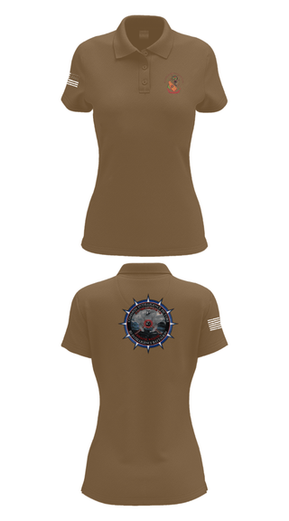 Women's Short Sleeve Performance Polo, 3rd Intelligence Battalion, Marines, Teamtime, Team time, sublimation, custom sports apparel, team uniforms, spirit wear, spiritwear, sports uniforms, custom shirts, team store, custom team store, fundraiser sports, apparel fundraiser