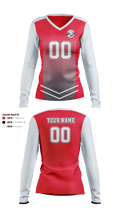 Benjamin Franklin Middle School Volleyball 68376339 Women's Long Sleeve V-neck Shirt - 40