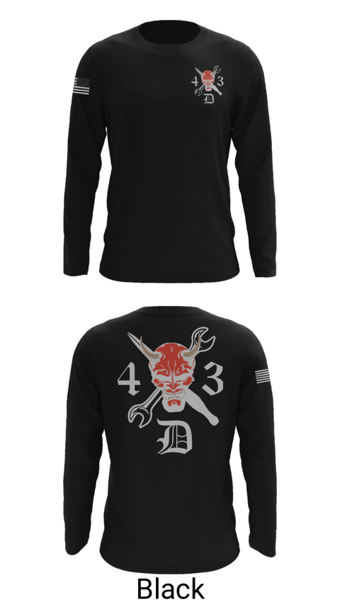 Long Sleeve Performance Shirt, 4-3 DEMONS, Army, Teamtime, Team time, sublimation, custom sports apparel, team uniforms, spirit wear, spiritwear, sports uniforms, custom shirts, team store, custom team store, fundraiser sports, apparel fundraiser