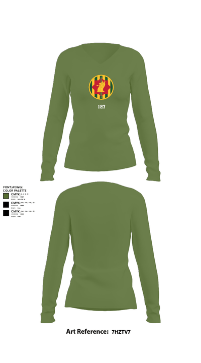 127 37504104 Women's Long Sleeve V-neck Shirt - 42