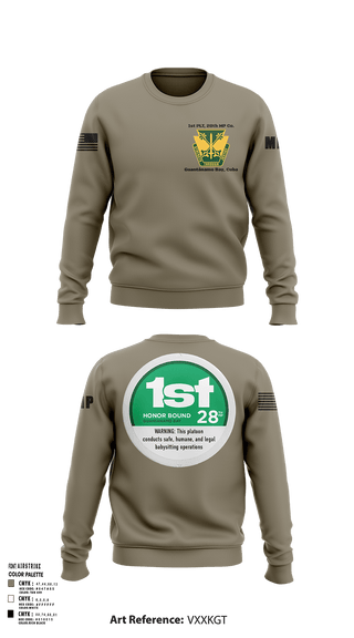 Crew Neck Sweatshirt, 28th MP Company, National Guard, Teamtime, Team time, sublimation, custom sports apparel, team uniforms, spirit wear, spiritwear, sports uniforms, custom shirts, team store, custom team store, fundraiser sports, apparel fundraiser