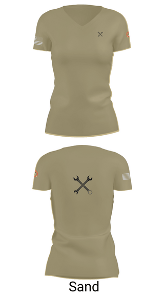 Womens Short Sleeve Vneck Shirt, B CO 2-12 CAV, Army, Teamtime, Team time, sublimation, custom sports apparel, team uniforms, spirit wear, spiritwear, sports uniforms, custom shirts, team store, custom team store, fundraiser sports, apparel fundraiser