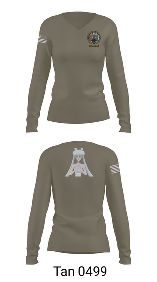 Womens Long Sleeve Vneck Shirt, MARDET Fort Leonard Wood Basic Military Police School House (FLW) INIWIC, , Teamtime, Team time, sublimation, custom sports apparel, team uniforms, spirit wear, spiritwear, sports uniforms, custom shirts, team store, custom team store, fundraiser sports, apparel fundraiser