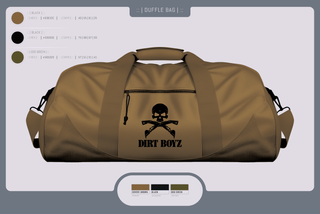 Duffle Bag, Dirt boyz, Air Force, Teamtime, Team time, sublimation, custom sports apparel, team uniforms, spirit wear, spiritwear, sports uniforms, custom shirts, team store, custom team store, fundraiser sports, apparel fundraiser