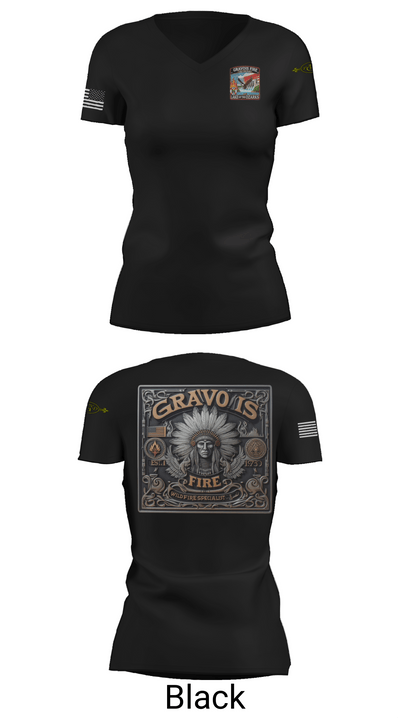 Gravois Fire Special Operations 80045989 Women's Short Sleeve V-neck Shirt - 28