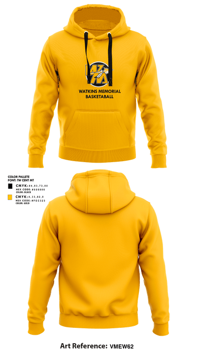 Watkins Memorial High School Basketball 58204886 Hoodie - 5