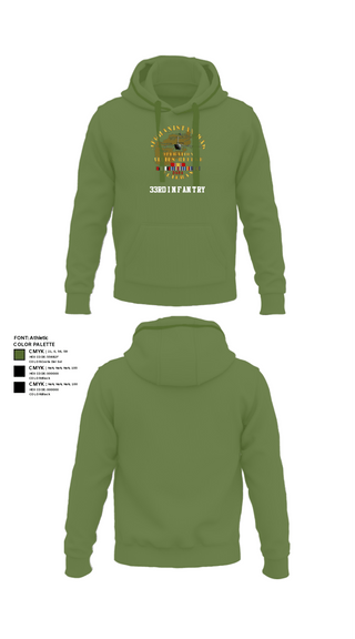 Hoodie, 33rd Infantry, Army, Teamtime, Team time, sublimation, custom sports apparel, team uniforms, spirit wear, spiritwear, sports uniforms, custom shirts, team store, custom team store, fundraiser sports, apparel fundraiser