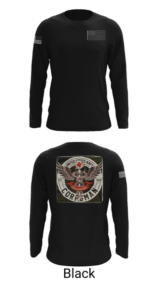 Long Sleeve Performance Shirt, Hospital Corpsman, , Teamtime, Team time, sublimation, custom sports apparel, team uniforms, spirit wear, spiritwear, sports uniforms, custom shirts, team store, custom team store, fundraiser sports, apparel fundraiser