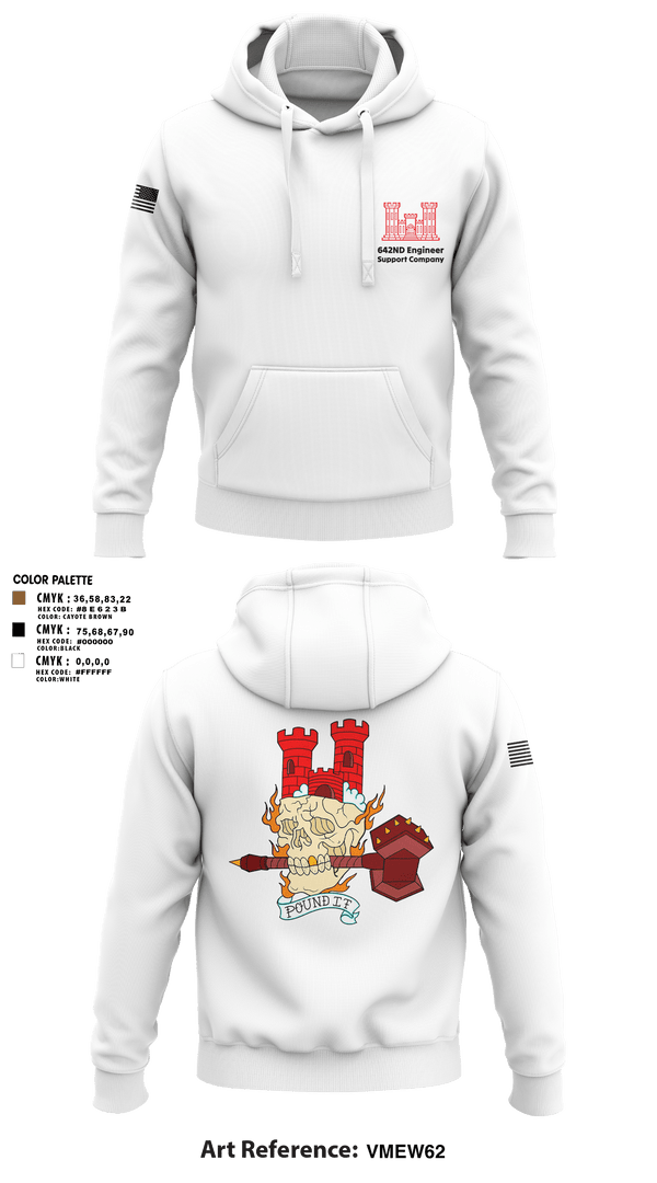 Hoodie, 642nd Engineer Support Company642ND Engineer Support Company, Army, Teamtime, Team time, sublimation, custom sports apparel, team uniforms, spirit wear, spiritwear, sports uniforms, custom shirts, team store, custom team store, fundraiser sports, apparel fundraiser