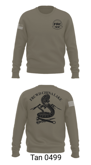 Crew Neck Sweatshirt, FRCW Det China Lake, Navy, Teamtime, Team time, sublimation, custom sports apparel, team uniforms, spirit wear, spiritwear, sports uniforms, custom shirts, team store, custom team store, fundraiser sports, apparel fundraiser