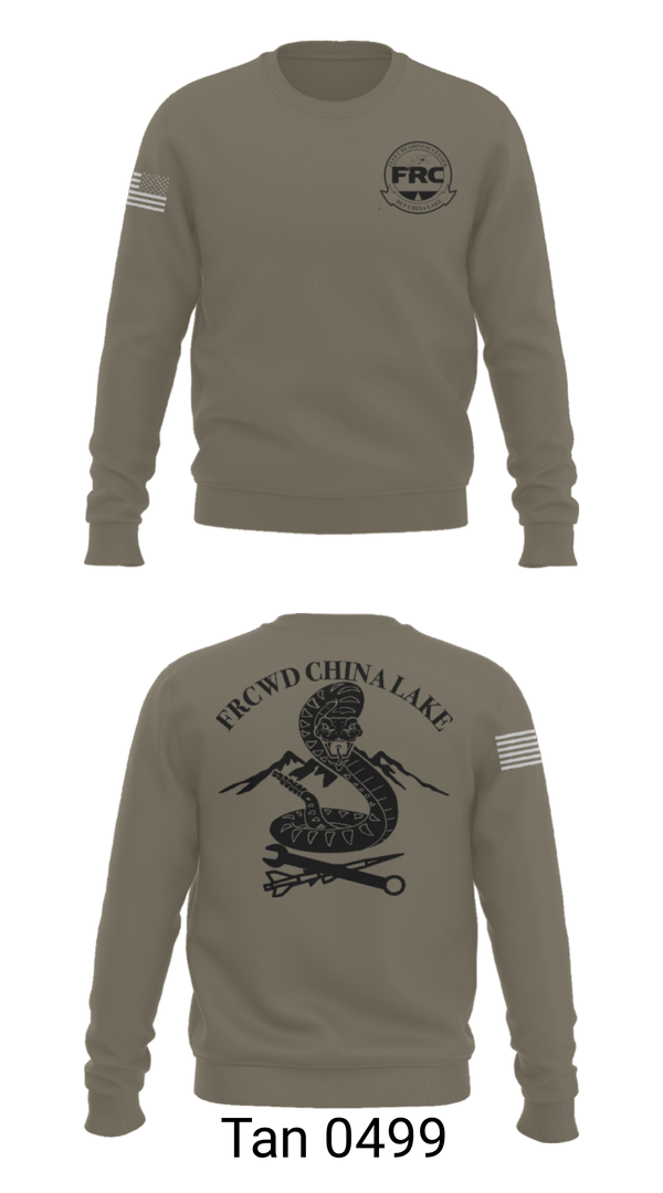 Crew Neck Sweatshirt, FRCW Det China Lake, Navy, Teamtime, Team time, sublimation, custom sports apparel, team uniforms, spirit wear, spiritwear, sports uniforms, custom shirts, team store, custom team store, fundraiser sports, apparel fundraiser