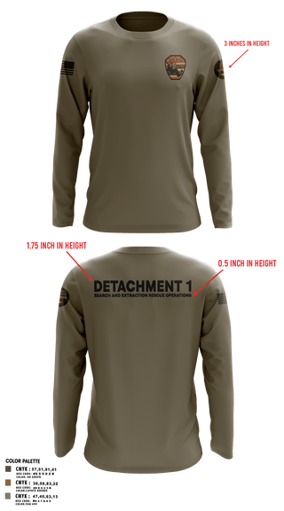 Long Sleeve Performance Shirt, Detachment 1, Air Force, Teamtime, Team time, sublimation, custom sports apparel, team uniforms, spirit wear, spiritwear, sports uniforms, custom shirts, team store, custom team store, fundraiser sports, apparel fundraiser