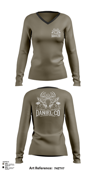 Womens Long Sleeve Vneck Shirt, Daniel Co, , Teamtime, Team time, sublimation, custom sports apparel, team uniforms, spirit wear, spiritwear, sports uniforms, custom shirts, team store, custom team store, fundraiser sports, apparel fundraiser