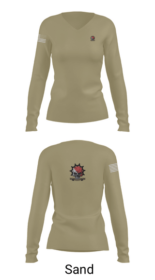 Women's Long Sleeve Vneck Shirt, Bonecrushers, , Teamtime, Team time, sublimation, custom sports apparel, team uniforms, spirit wear, spiritwear, sports uniforms, custom shirts, team store, custom team store, fundraiser sports, apparel fundraiser