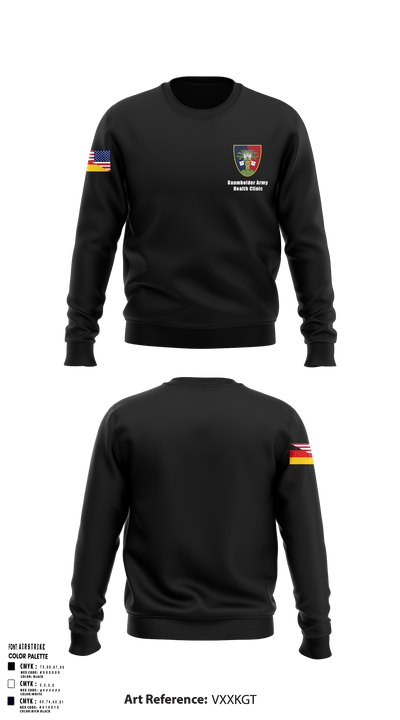U.S. Army Health Clinic - Baumholder 42265508 Crew Neck Sweatshirt - 150