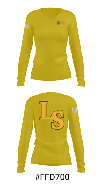 Lutheran South High School Tennis 8304460 Women's Long Sleeve V-neck Shirt - 20