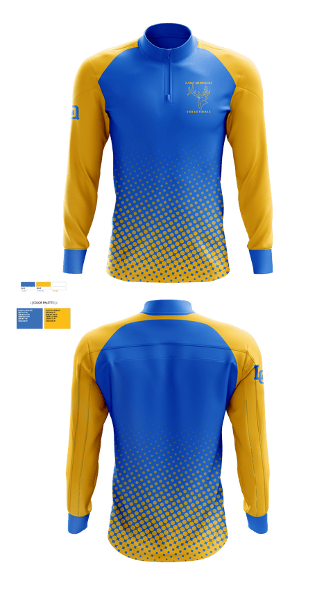 Quarter Zip Jacket, Lake Quinault High School Volleyball, Women's Volleyball, Teamtime, Team time, sublimation, custom sports apparel, team uniforms, spirit wear, spiritwear, sports uniforms, custom shirts, team store, custom team store, fundraiser sports, apparel fundraiser