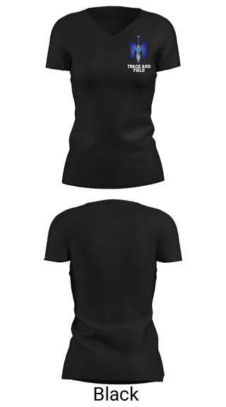 Women's Short Sleeve Vneck Shirt, iMater Knights, Track & Field, Teamtime, Team time, sublimation, custom sports apparel, team uniforms, spirit wear, spiritwear, sports uniforms, custom shirts, team store, custom team store, fundraiser sports, apparel fundraiser