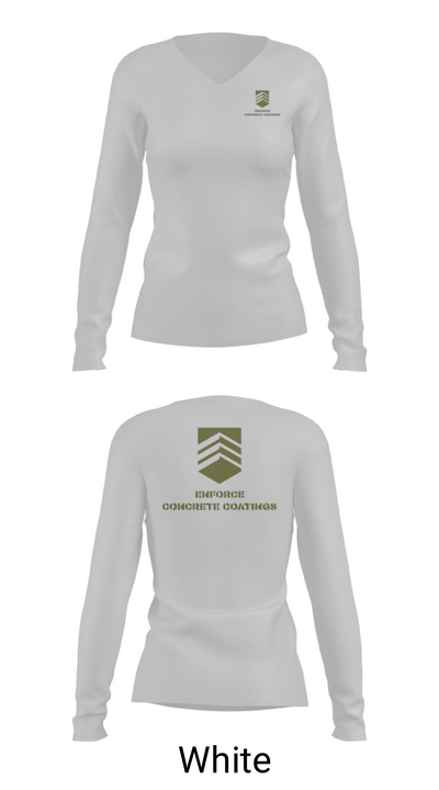 ENFORCE CONCRETE COATINGS 12824441 Women's Long Sleeve V-neck Shirt - 16