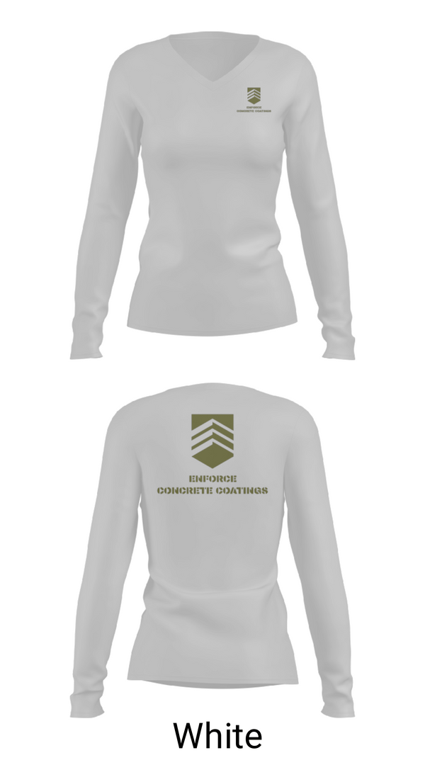 Womens Long Sleeve Vneck Shirt, ENFORCE CONCRETE COATINGS, , Teamtime, Team time, sublimation, custom sports apparel, team uniforms, spirit wear, spiritwear, sports uniforms, custom shirts, team store, custom team store, fundraiser sports, apparel fundraiser