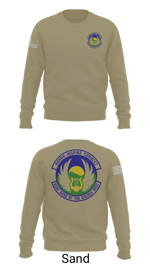 Crew Neck Sweatshirt, USAF Band of the Golden West, , Teamtime, Team time, sublimation, custom sports apparel, team uniforms, spirit wear, spiritwear, sports uniforms, custom shirts, team store, custom team store, fundraiser sports, apparel fundraiser