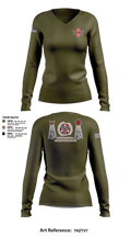 q trp 4/278th 42866312 Women's Long Sleeve V-neck Shirt -1 1