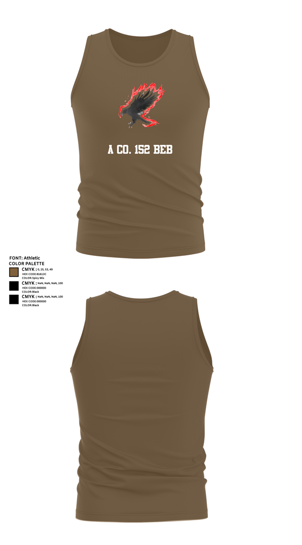 Tank Top, A Co. 152 BEB, Army, Teamtime, Team time, sublimation, custom sports apparel, team uniforms, spirit wear, spiritwear, sports uniforms, custom shirts, team store, custom team store, fundraiser sports, apparel fundraiser