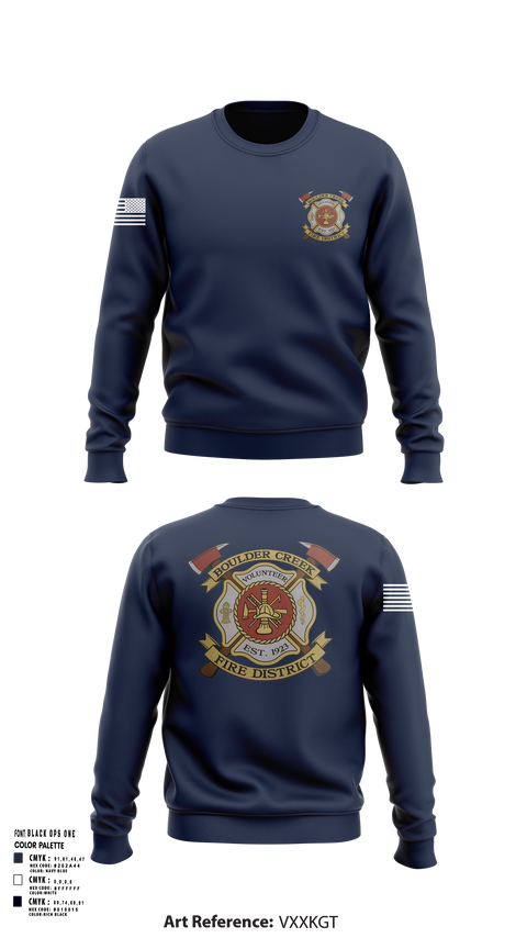 Crew Neck Sweatshirt, Boulder creek fire, , Teamtime, Team time, sublimation, custom sports apparel, team uniforms, spirit wear, spiritwear, sports uniforms, custom shirts, team store, custom team store, fundraiser sports, apparel fundraiser