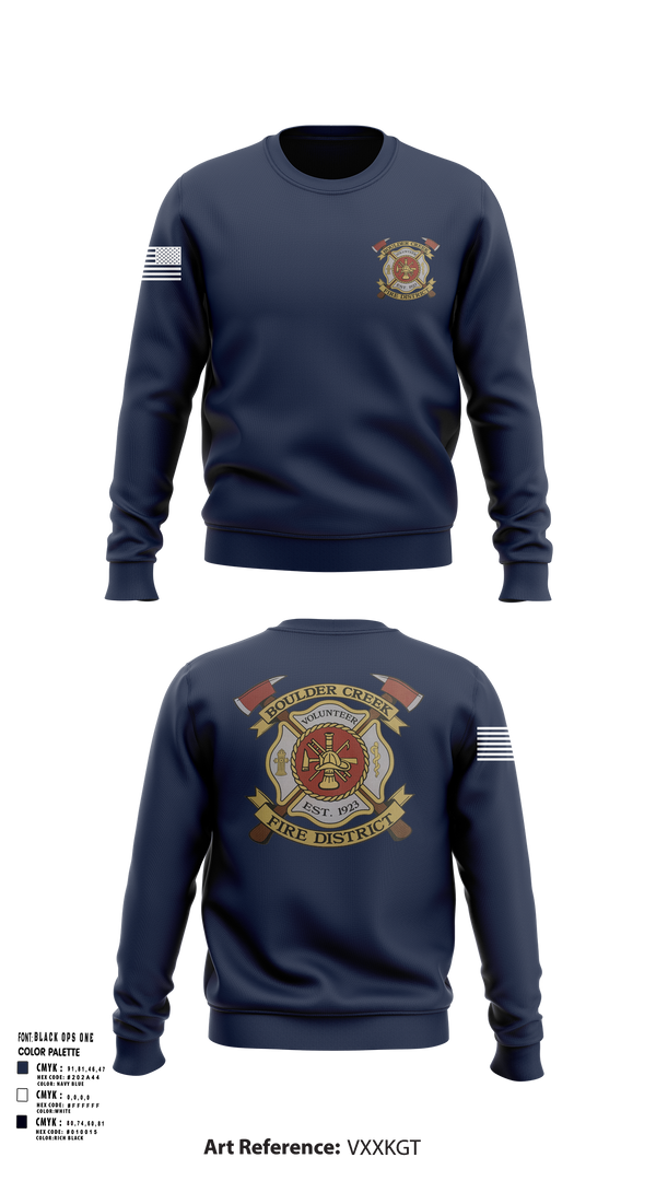 Crew Neck Sweatshirt, Boulder creek fire, , Teamtime, Team time, sublimation, custom sports apparel, team uniforms, spirit wear, spiritwear, sports uniforms, custom shirts, team store, custom team store, fundraiser sports, apparel fundraiser