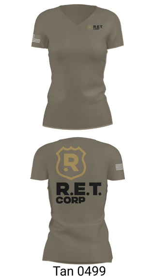 Womens Short Sleeve Vneck Shirt, RET CORP, Police, Teamtime, Team time, sublimation, custom sports apparel, team uniforms, spirit wear, spiritwear, sports uniforms, custom shirts, team store, custom team store, fundraiser sports, apparel fundraiser