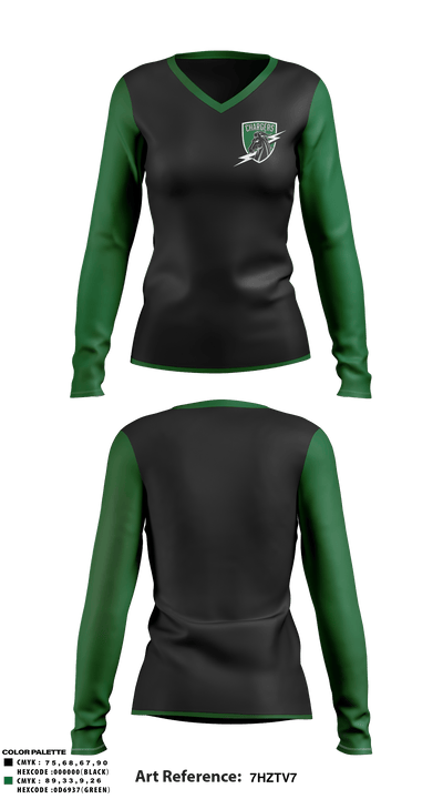 Howell Cheney Technical High School Softball 84997147 Women's Long Sleeve V-neck Shirt - 8