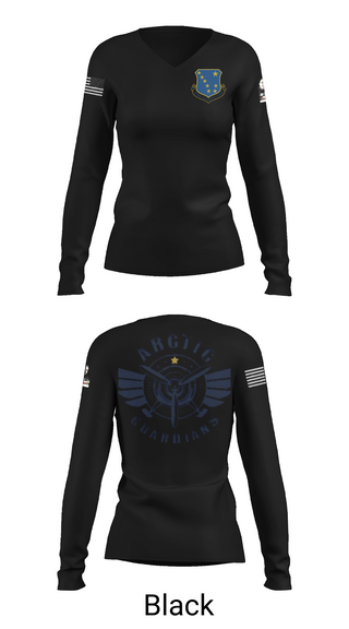 Womens Long Sleeve Vneck Shirt, 176th Medical Group, , Teamtime, Team time, sublimation, custom sports apparel, team uniforms, spirit wear, spiritwear, sports uniforms, custom shirts, team store, custom team store, fundraiser sports, apparel fundraiser
