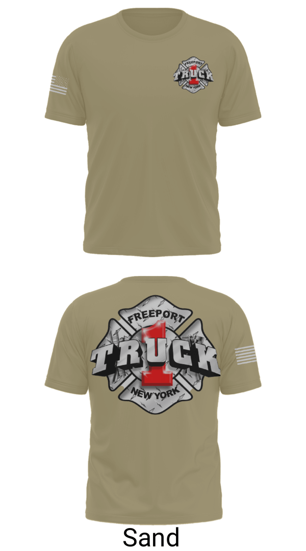Short Sleeve Performance Shirt, Truck 1, Fire Department, Teamtime, Team time, sublimation, custom sports apparel, team uniforms, spirit wear, spiritwear, sports uniforms, custom shirts, team store, custom team store, fundraiser sports, apparel fundraiser