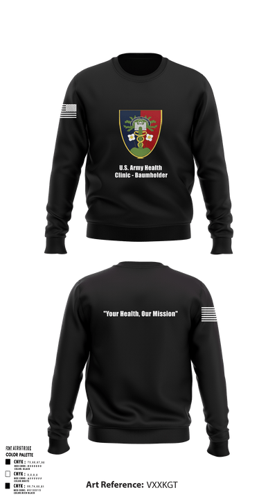 U.S. Army Health Clinic - Baumholder 42265508 Crew Neck Sweatshirt - 141