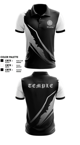 Short Sleeve Performance Polo, Temple Wrestling Club, Wrestling, Teamtime, Team time, sublimation, custom sports apparel, team uniforms, spirit wear, spiritwear, sports uniforms, custom shirts, team store, custom team store, fundraiser sports, apparel fundraiser