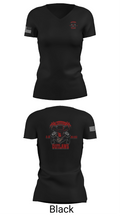 1st Cav 3rd BEB ACO “Outlaw” 26050873 Women's Short Sleeve V-neck Shirt - 28