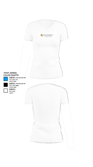 Womens Short Sleeve Vneck Shirt, Pusch Ridge Christian Academy Upper School Cheer, Cheer, Teamtime, Team time, sublimation, custom sports apparel, team uniforms, spirit wear, spiritwear, sports uniforms, custom shirts, team store, custom team store, fundraiser sports, apparel fundraiser
