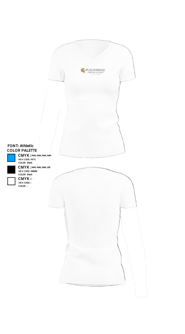 Womens Short Sleeve Vneck Shirt, Pusch Ridge Christian Academy Upper School Cheer, Cheer, Teamtime, Team time, sublimation, custom sports apparel, team uniforms, spirit wear, spiritwear, sports uniforms, custom shirts, team store, custom team store, fundraiser sports, apparel fundraiser