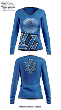Warren Middle School Cheer 20624892 Women's Long Sleeve V-neck Shirt - 41