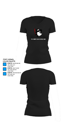 Womens Short Sleeve Vneck Shirt, Tri-County High School Band, Spirit Store, Teamtime, Team time, sublimation, custom sports apparel, team uniforms, spirit wear, spiritwear, sports uniforms, custom shirts, team store, custom team store, fundraiser sports, apparel fundraiser