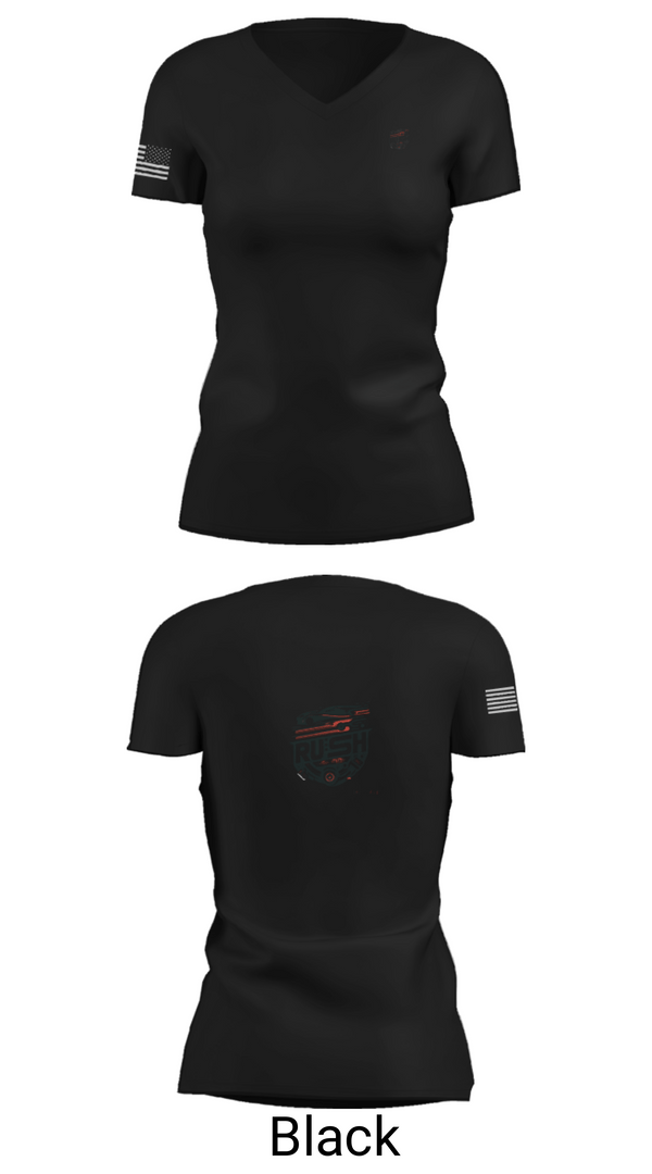 Women's Short Sleeve Vneck Shirt, Rush auto detail, , Teamtime, Team time, sublimation, custom sports apparel, team uniforms, spirit wear, spiritwear, sports uniforms, custom shirts, team store, custom team store, fundraiser sports, apparel fundraiser