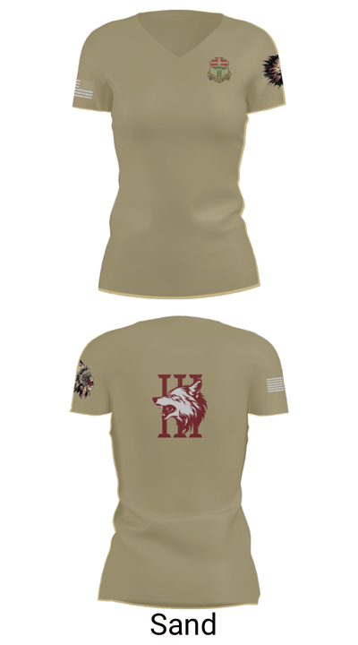 Apache company, 4-6 IN 88523274 Women's Short Sleeve V-neck Shirt - 88